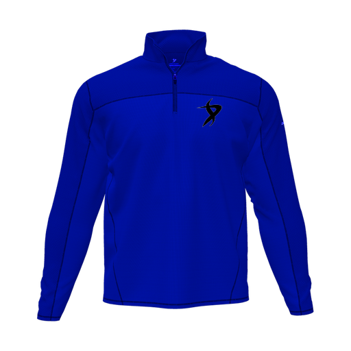 [CUS-DFW-QTRZ-PER-LSL-RYL-AS-LOGO1] Quarter Zip Pullover (Adult S, Royal, Logo 1)