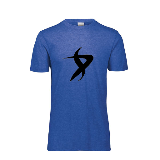 [FTSCUBRY-YS-LOGO1] Decker Youth Tri-Blend T-Shirt - Short Sleeve (Youth S, Royal, Logo 1)