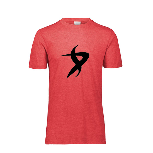 [FTSCUBRD-YS-LOGO1] Decker Youth Tri-Blend T-Shirt - Short Sleeve (Youth S, Red, Logo 1)