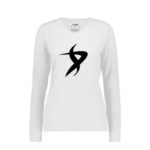[6847.005.XS-LOGO1] Women's SoftTouch Long Sleeve (Female Adult XS, White, Logo 1)