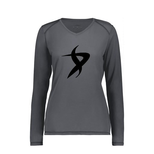 [6847.98D.XS-LOGO1] Women's SoftTouch Long Sleeve (Female Adult XS, Gray, Logo 1)