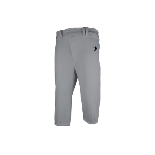 [DUN-BBPT-PER-KNR-GY-YXS-NEL] Sharkskin Pro Baseball Pants - Knicker (Youth XS, Gray)