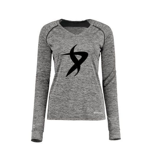 [222770.K94.XS-LOGO1] Ladies Electric Long Sleeve Shirt (Female Adult XS, Black, Logo 1)