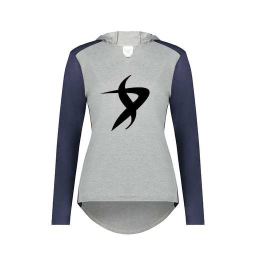 [6902.29V.XS-LOGO1] Ladies Vintage Hoodie (Female Adult XS, Navy, Logo 1)