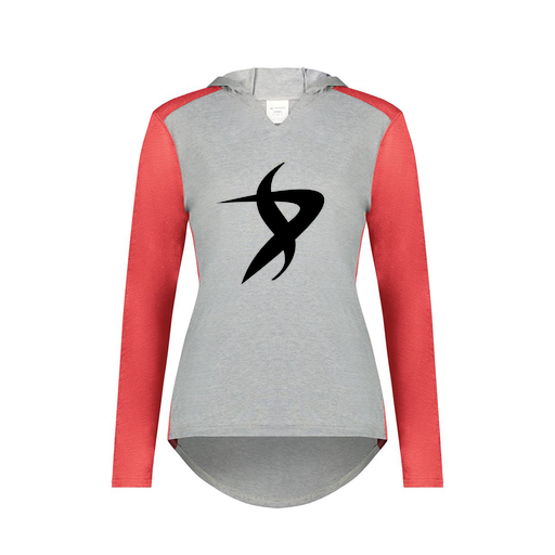 [6902.27V.XS-LOGO1] Ladies Vintage Hoodie (Female Adult XS, Red, Logo 1)