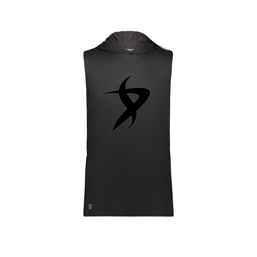 [222590.080.XS-LOGO1] Men's CoolDry Sleeveless Hoodie (Adult XS, Black, Logo 1)