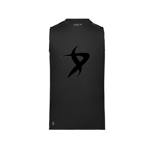 [222593.080.S-LOGO1] Men's CoolDry TankTop (Adult S, Black, Logo 1)