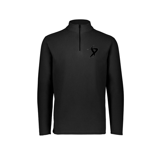 [6863.080.XS-LOGO1] Men's MicroFleece 1/4 Zip Pullover (Adult XS, Black, Logo 1)