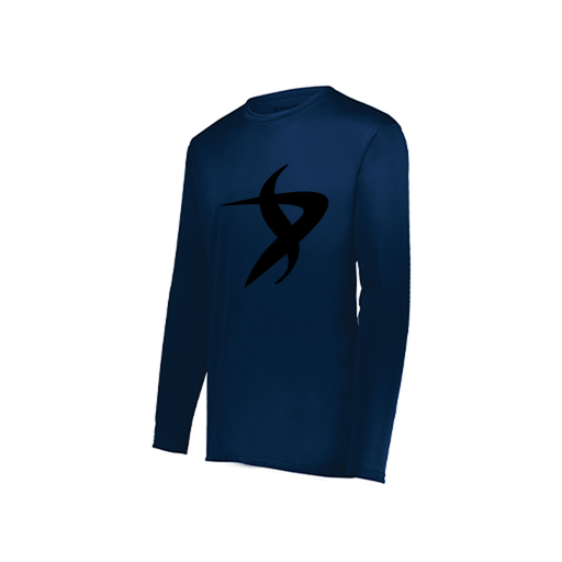 [222822.065.XS-LOGO1] Men's LS Smooth Sport Shirt (Adult XS, Navy, Logo 1)
