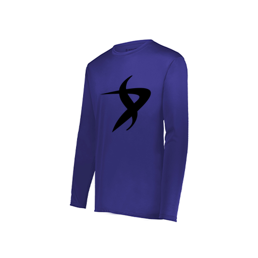 [222822.747.XS-LOGO1] Men's LS Smooth Sport Shirt (Adult XS, Purple, Logo 1)