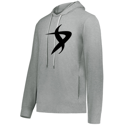 [222598.E83.S-LOGO1] Men's Ventura Thin Knit Hoodie (Adult S, Silver, Logo 1)
