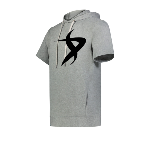 [222605-SIL-YS-LOGO1] YOUTH VENTURA SOFT KNIT SHORT SLEEVE HOODIE (Youth S, Silver, Logo 1)