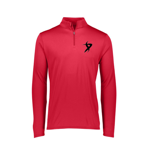 [FTLQFLRD-FAXS-LOGO1] Ladies Flex-Lite 1/4 Zip Shirt (Female Adult XS, Red, Logo 1)