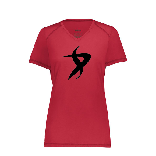 [6844.083.XS-LOGO1] Women's SoftTouch Short Sleeve (Female Adult XS, Red, Logo 1)