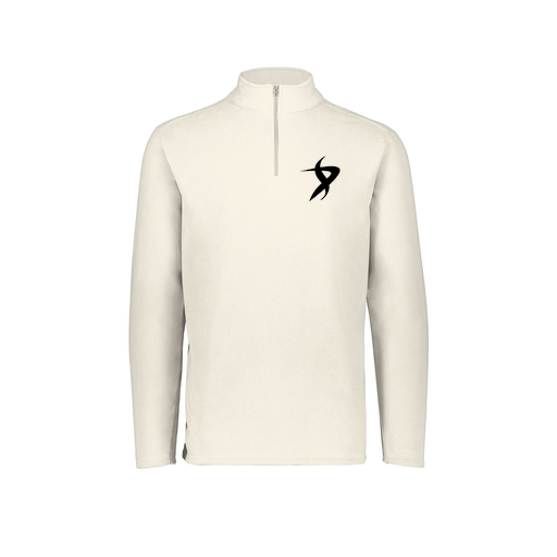 [6863.53T.XS-LOGO1] Men's MicroFleece 1/4 Zip Pullover (Adult XS, White, Logo 1)