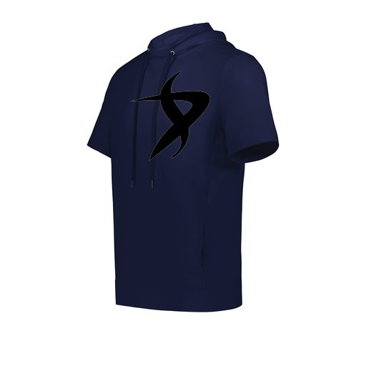 [222505.065.S-LOGO1] Men's Venturs Soft Knit Short Sleeve Hoodie (Adult S, Navy, Logo 1)