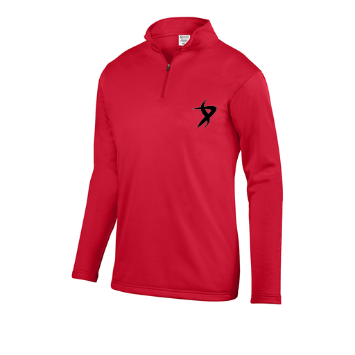 [5508.040.S-LOGO1] Youth FlexFleece 1/4 Zip (Youth S, Red, Logo 1)